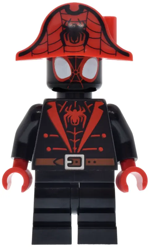 (Miles 'Spin' Morales) - Black Medium Legs, Red Spider Log, Pirate Hat