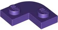Purple Plate, Round Corner 2 x 2 with 1 x 1 Cutout