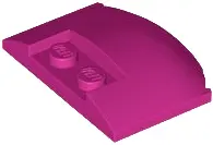 Magenta Wedge 3 x 4 x 2/3 Triple Curved