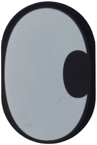 Tile, Round 2 x 3 Oval with White Eye with Pupil Side Center Pattern
