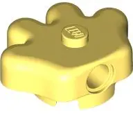 Light Yellow Large Figure Hand / Foot with Center Stud and Pin Hole