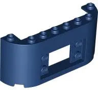 Blue Panel 2 x 8 x 3 with 2 x 2 Cutout with 2 Studs on Each Side