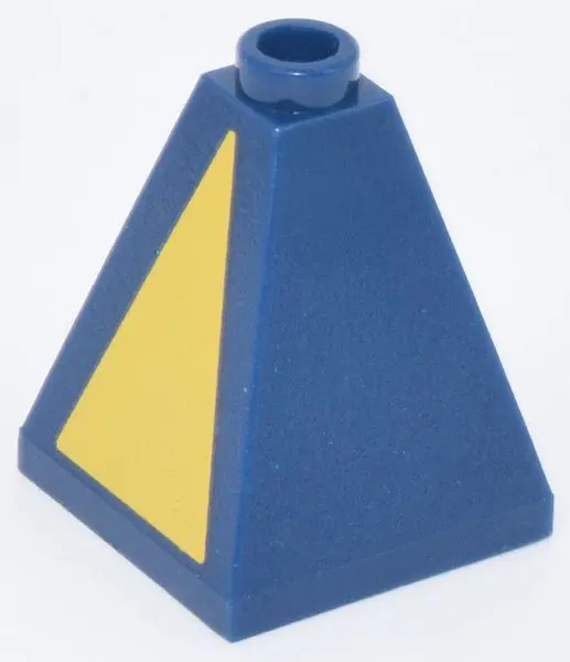 Blue Slope 75 2 x 2 x 2 Quadruple Convex with Yellow Triangle on One Side Pattern