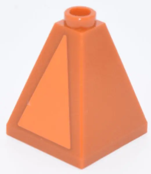 Orange Slope 75 2 x 2 x 2 Quadruple Convex with Orange Triangle on One Side Pattern