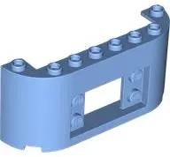 Blue Panel 2 x 8 x 3 with 2 x 2 Cutout with 2 Studs on Each Side