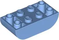 Blue Slope, Curved 4 x 2 Inverted Double
