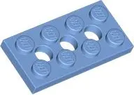 Blue Technic, Plate 2 x 4 with 3 Holes
