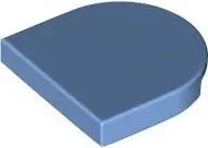 Blue Tile, Round 2 x 2 Half Circle Extended