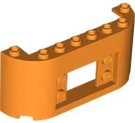 Panel 2 x 8 x 3 with 2 x 2 Cutout with 2 Studs on Each Side