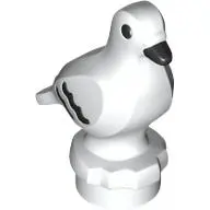 Bird, Pigeon with Molded Black Eyes, Beak and Feathers Pattern