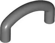 Bluish Gray Bar Curved with Angled Ends 1L