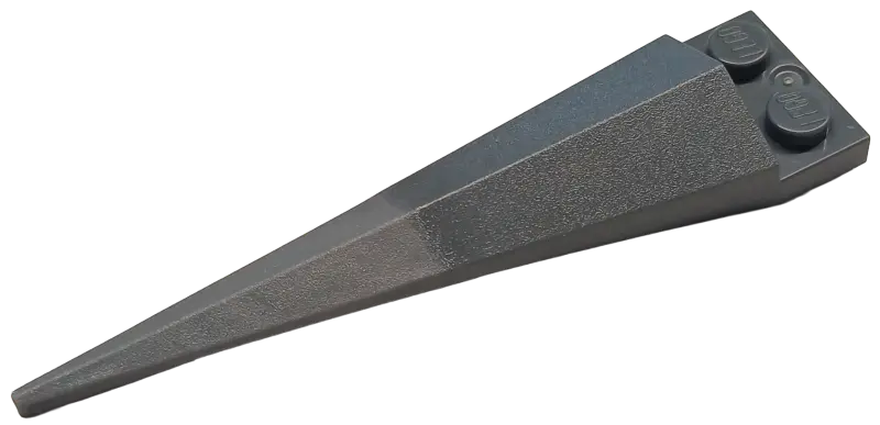 Bluish Gray Plate, Modified 1 x 2 with Angular Extension with Molded Flexible Rubber Dark Bluish Gra