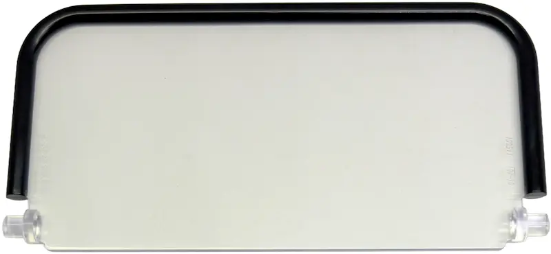 Windscreen 1 x 10 x 5 with Bar Ends with Molded Black Bar Frame Pattern