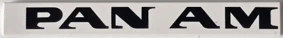 Tile 1 x 8 with Black 'PAN AM' Pattern
