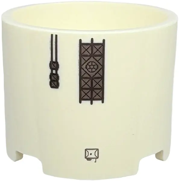 Brick, Round 3 x 3 x 2 with Recessed Center and Axle Hole with Silver and Dark Silver Circuits and P