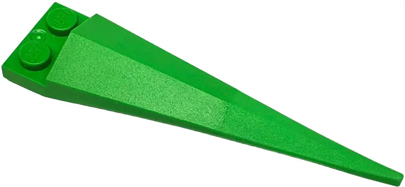 Green Plate, Modified 1 x 2 with Angular Extension with Molded Flexible Rubber Bright Green Tip Patt