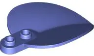 Violet Plant Plate, Round 1 x 2 with Pointed Leaf