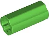Green Technic, Axle Connector 2L (Smooth with x Hole + Orientation)