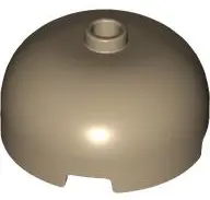 Tan Brick, Round 3 x 3 x 1 1/3 Dome Top - Open Stud