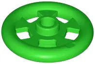 Green Vehicle, Steering Wheel Small, 3 Studs Diameter