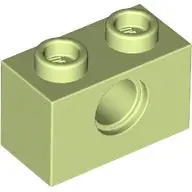 Green Technic, Brick 1 x 2 with Hole