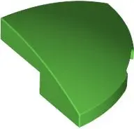 Green Slope, Curved 2 x 2 x 2/3 Corner Round