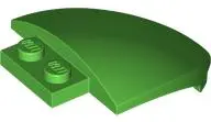 Green Brick, Round 4 x 5 x 1 2/3 Half Oval with 2 Studs and Curved Top