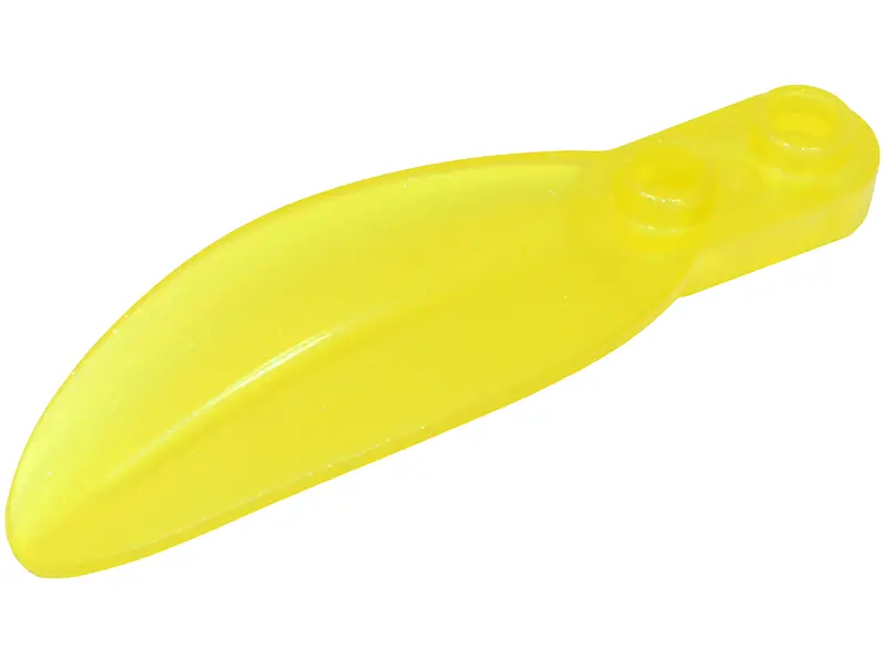 Trans-Yellow Plant Plate, Round 1 x 2 with Rounded Leaf