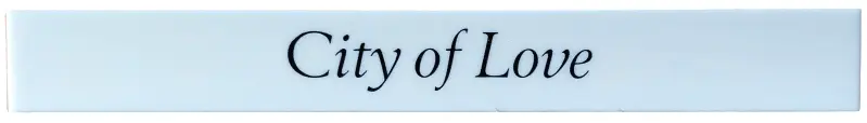 Tile 1 x 8 with Black 'City of Love' Pattern