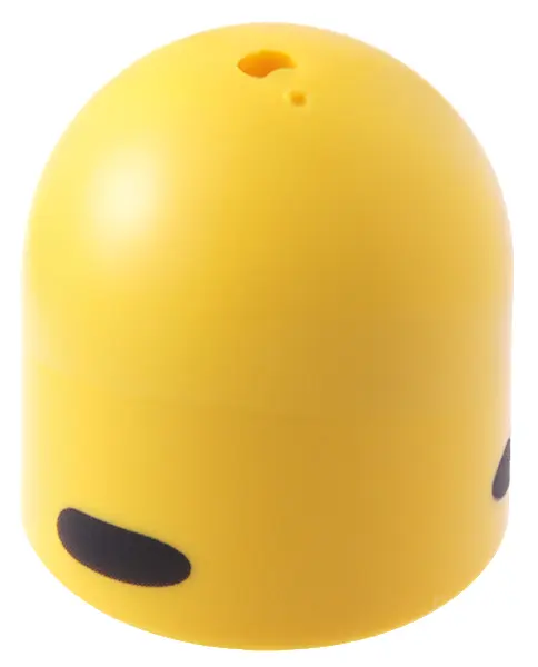 Minifigure, Headgear Helmet Dome, Smooth with Hole on Top with 2 Black Ovals Pattern (Woodstock Eyes