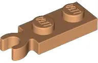Nougat Plate, Modified 1 x 2 with Clip on End (Vertical Grip)
