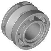 Bluish Gray Wheel 11mm D. x 8mm with Center Groove, 8 Spokes and Smooth Side