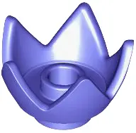 Violet Minifigure, Headgear Crown Eggshell with 5 Points and Center Stud