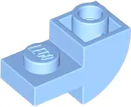 Light Blue Slope, Curved 2 x 1 Inverted with Recessed Stud