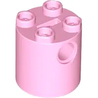 Pink Brick, Round 2 x 2 x 2 Robot Body with Bottom Axle Holder (x Shape / + Orientation)