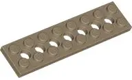 Tan Technic, Plate 2 x 8 with 7 Holes