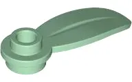 Green Plant Plate, Round 1 x 1 with Rounded Leaf