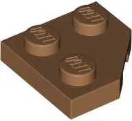 Nougat Wedge, Plate 2 x 2  Cut Corner
