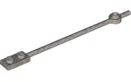 Silver Bar  12L with 1 x 2 Plate End Solid Studs and 1 x 1 Round Plate End