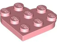 Pink Plate, Round 3 x 3 Heart