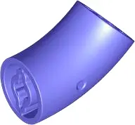 Violet Brick, Round 2 x 2 D. 45 degrees Elbow (27.7mm Standing Height)