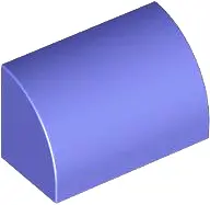 Violet Slope, Curved 1 x 2 with Bottom Stud Holder
