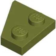 Green Wedge, Plate 2 x 2  Right