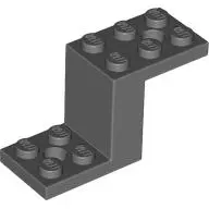 Bluish Gray Bracket 5 x 2 x 2 1/3 with 2 Holes and Bottom Stud Holder