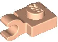 Nougat Plate, Modified 1 x 1 with Open O Clip (Horizontal Grip)