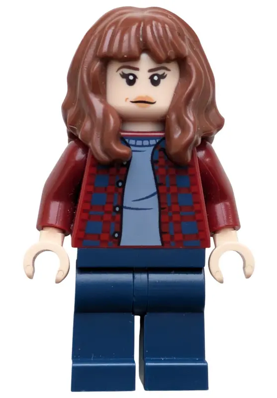 Byers - Dark Red Plaid Flannel Shirt, Dark Blue Legs