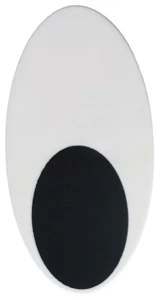 Minifigure, Shield Elliptical with Large Black Oval Pattern (Bugs Bunny Eye)