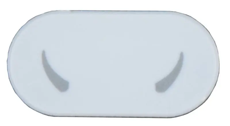 Bluish Gray Tile, Round 1 x 2 Oval with Dark Bluish Gray Nostrils Pattern (Brickheadz Donkey Nose)