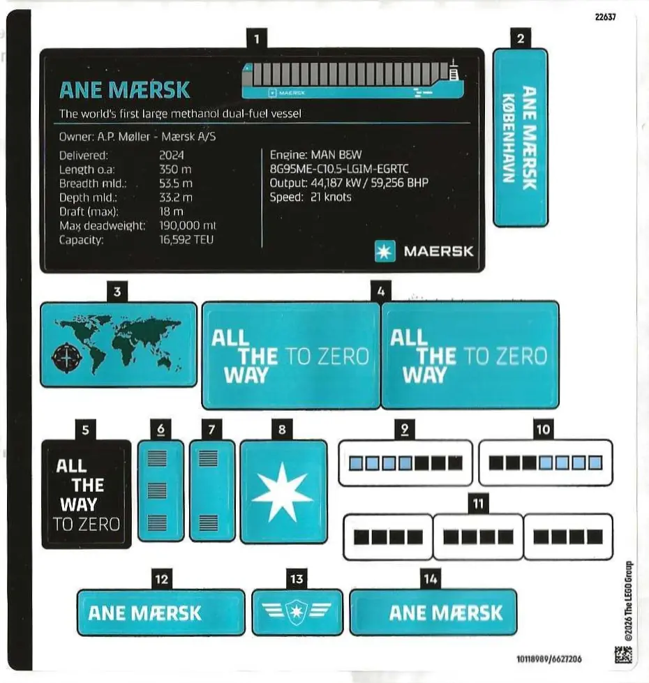 Sticker Sheet for Set 40955 - (10118989/6627206)