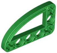 Green Technic, Liftarm, Modified L-Shape Quarter Ellipse Thin 3 x 5